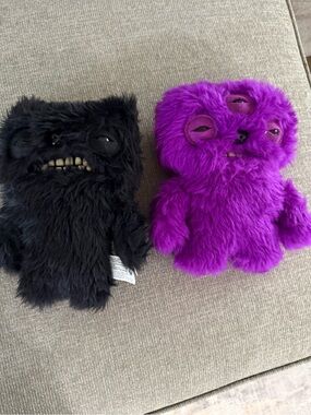Zuru Fart Face Fuggler Set of 2 Ugly Monster Plush
